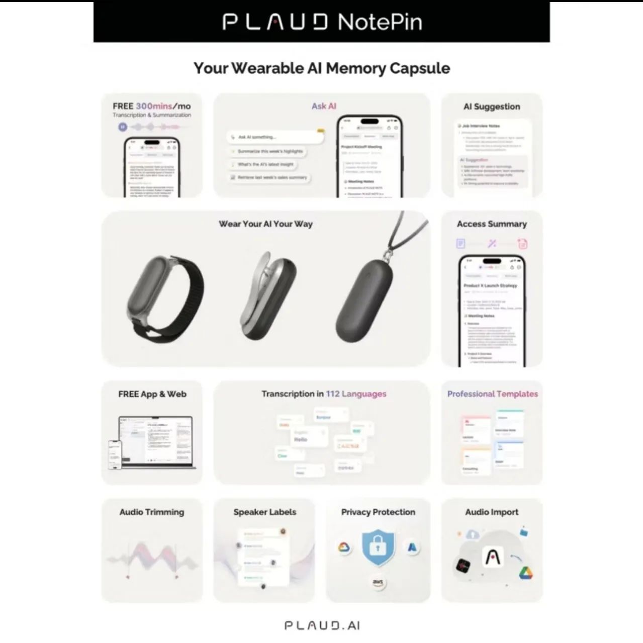 その他 PLAUD NotePin Bundle Plaud Notepin Bundle – Popular Book Company Pte Ltd
