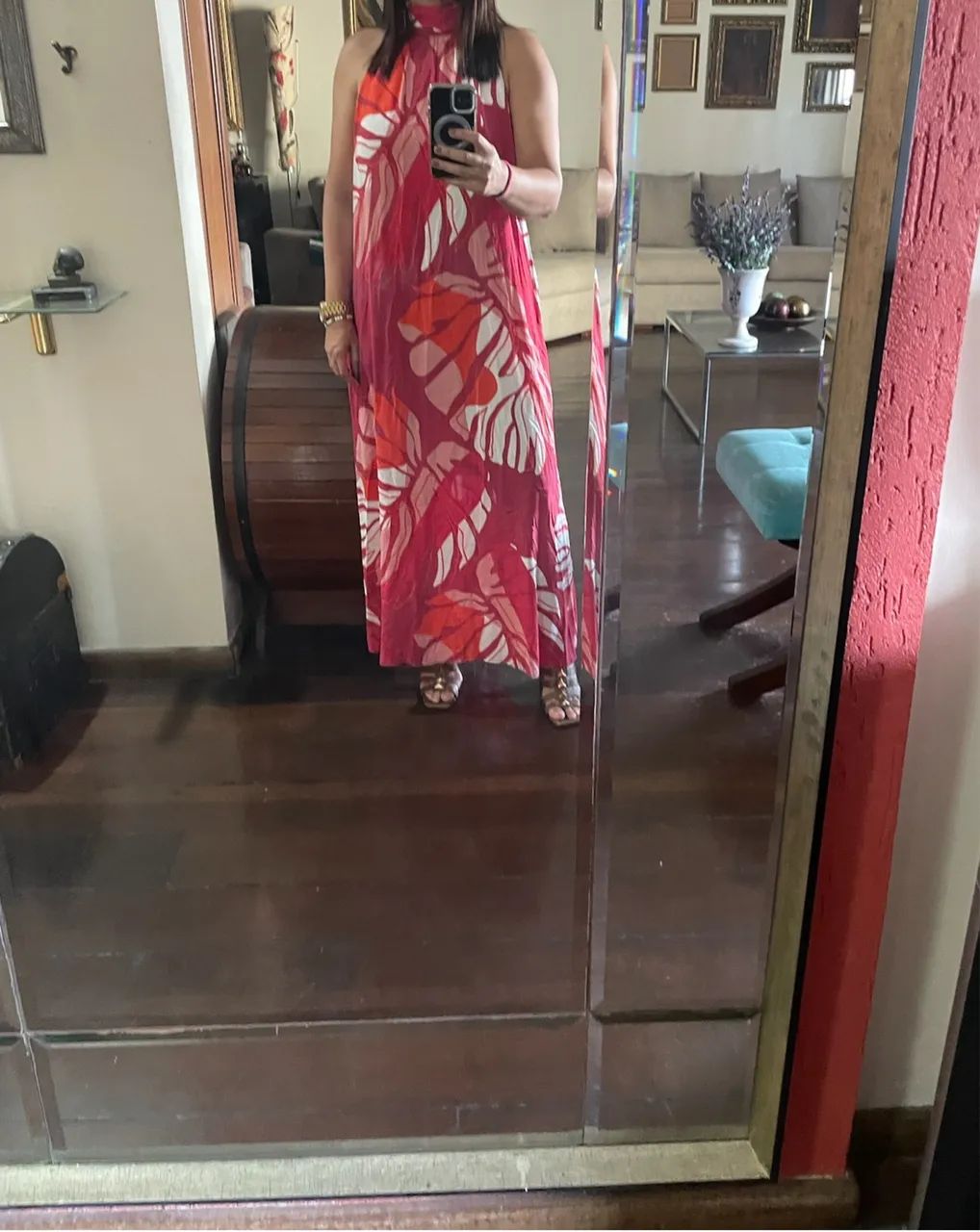 Vestido estampado longo  - Foto 4