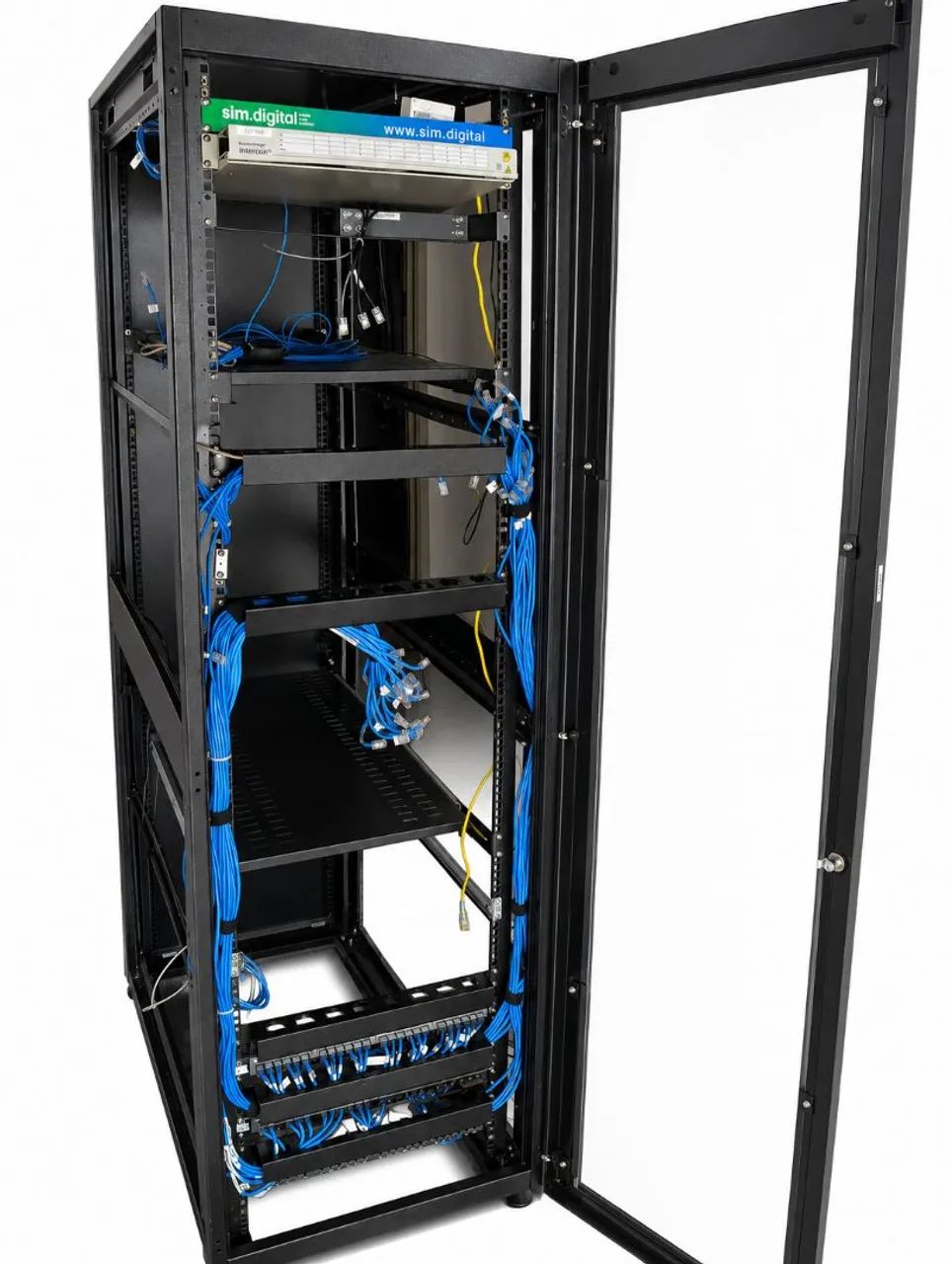 Rack Servidor Piso 44u 19 600x1000 Completo C/ Patch Panel (Usado) - Foto 2