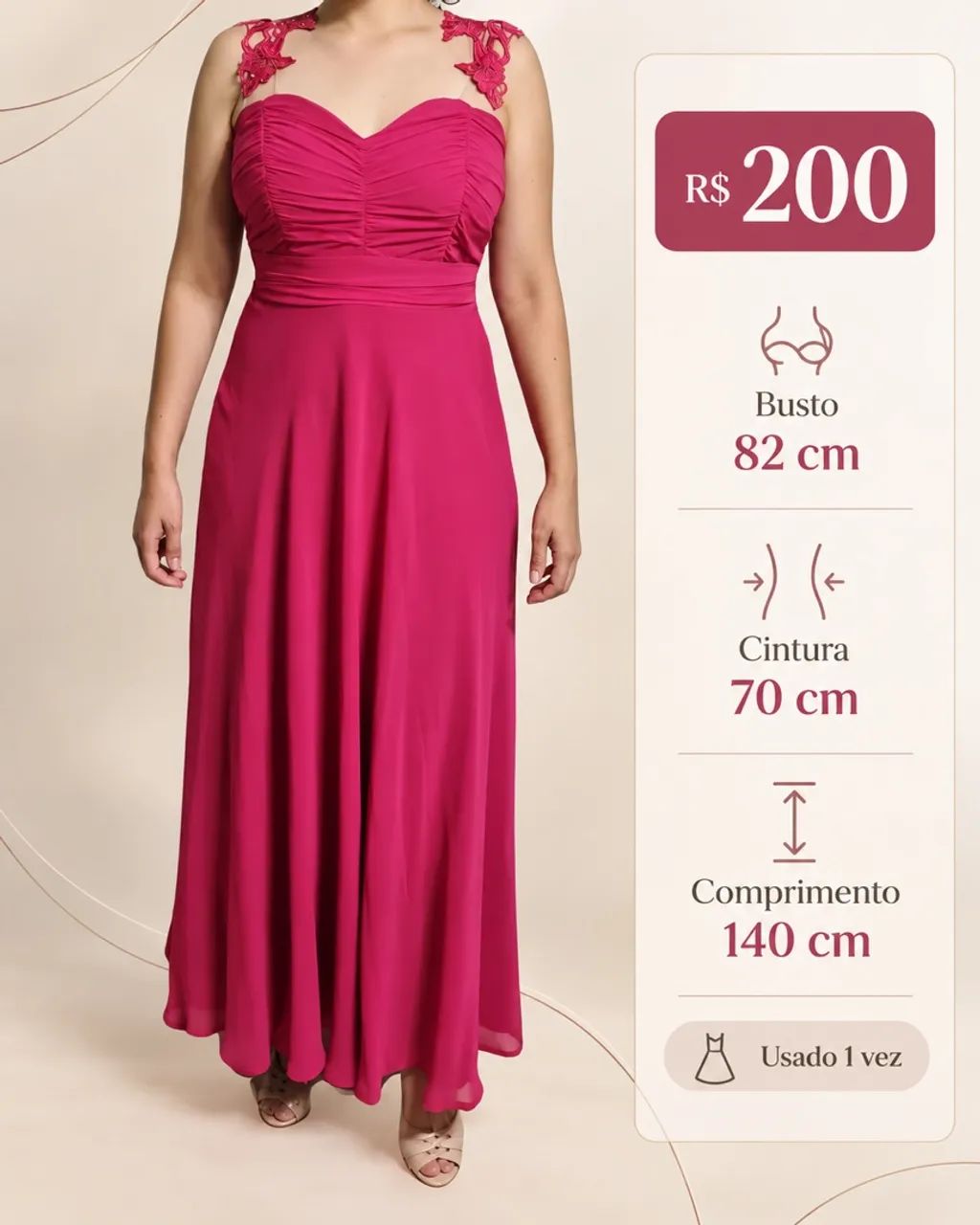 Vestido Longo Pink - Foto 2