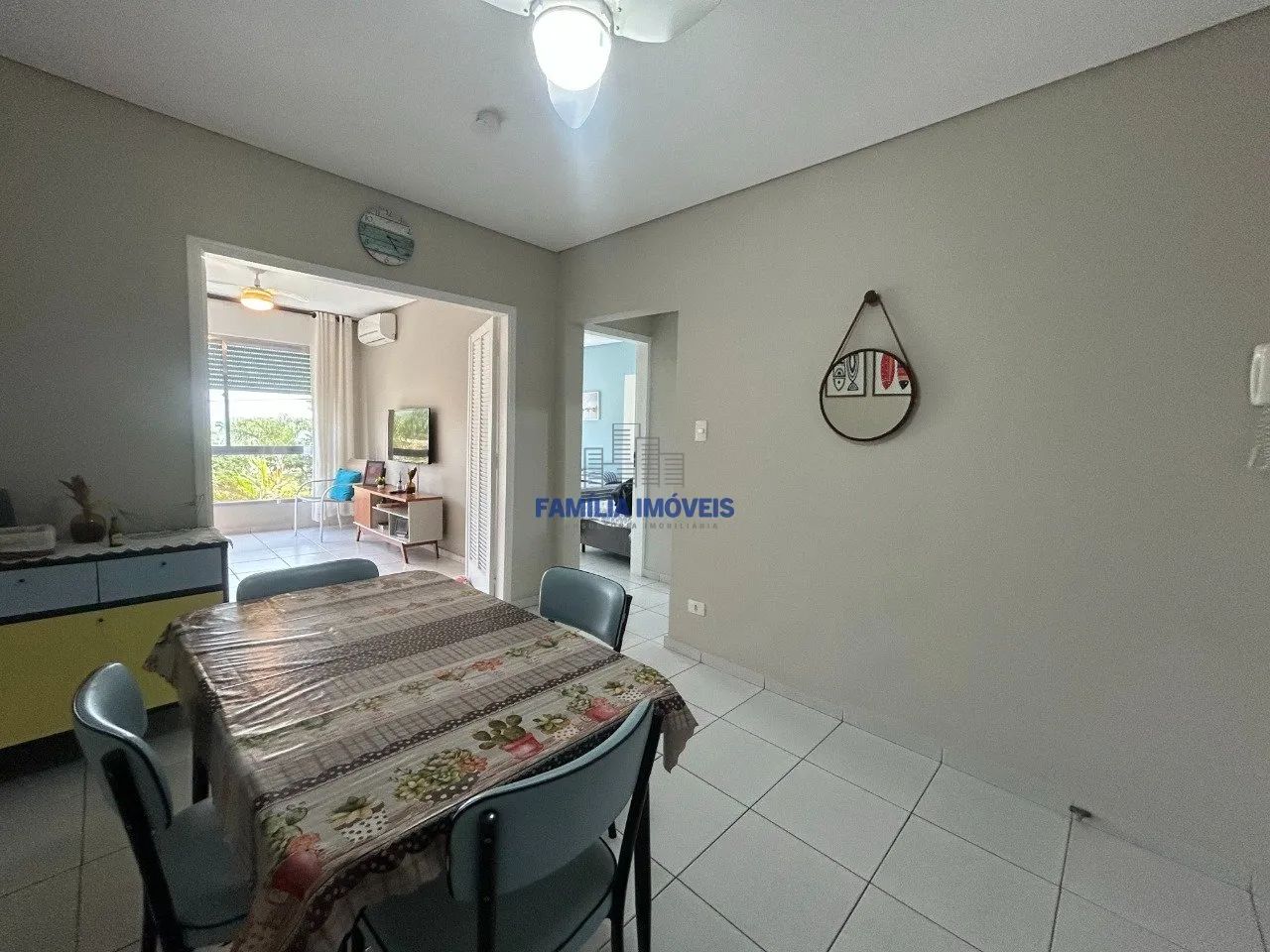 Apartamento 1 quarto mobiliado vista mar Aparecida Santos - Foto 3