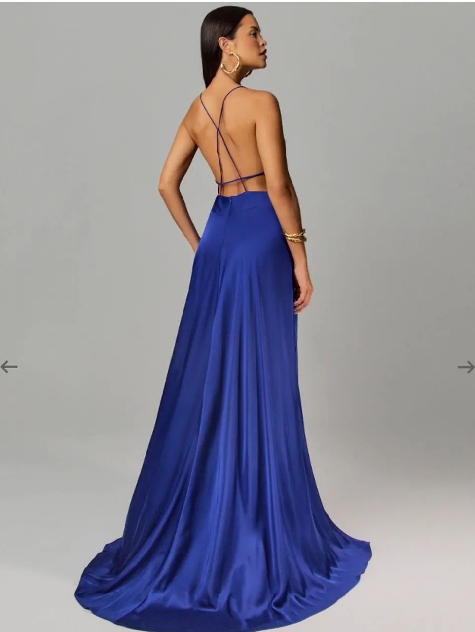 Vestido longo cetim  - Foto 2