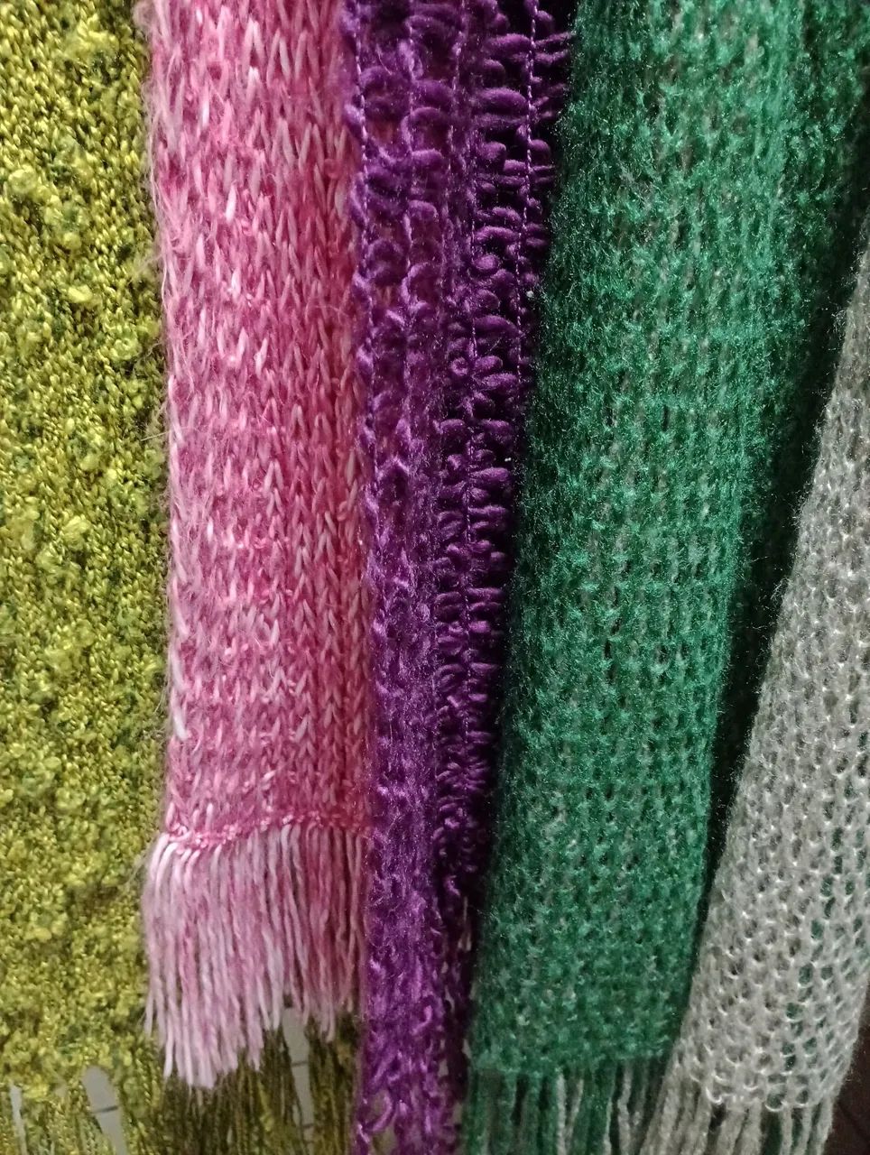 Tricô cachecol variados 