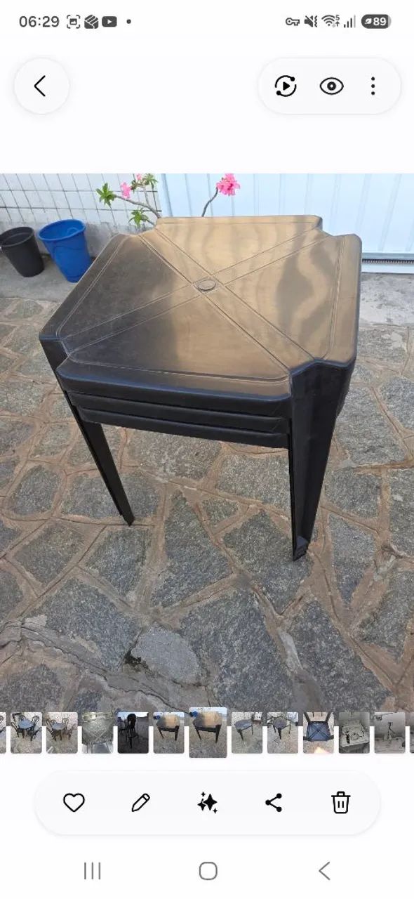 Mesa plástico cor preta três unidades 60 a unidade - Foto 5