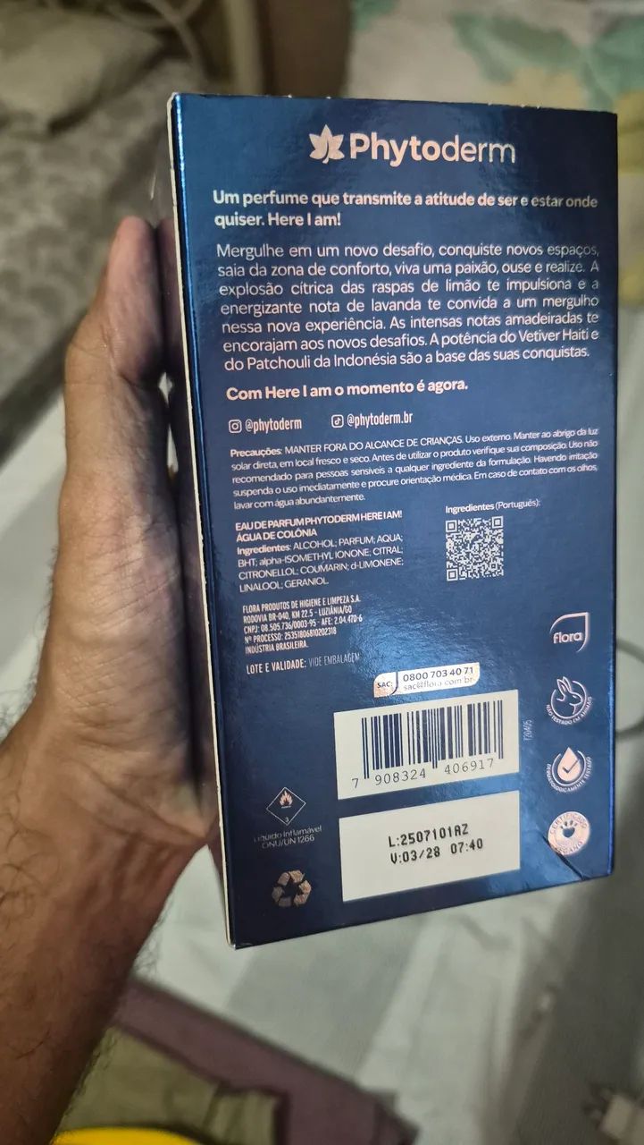Eau de Parfume!HERE I AM! 95 ML Phytoderm!Novo  - Foto 4