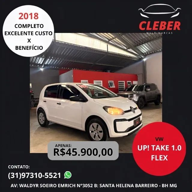 Volkswagen Up! up! take 1.0 Total Flex 12V 5p 2018