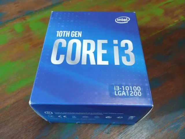 Caixa vazia do Intel Core I3 10100 10º geração