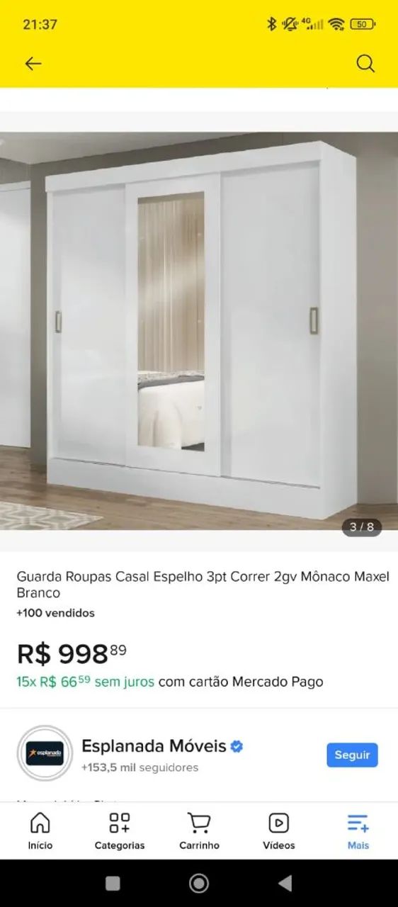 Semi-novo guarda roupa  - Foto 3