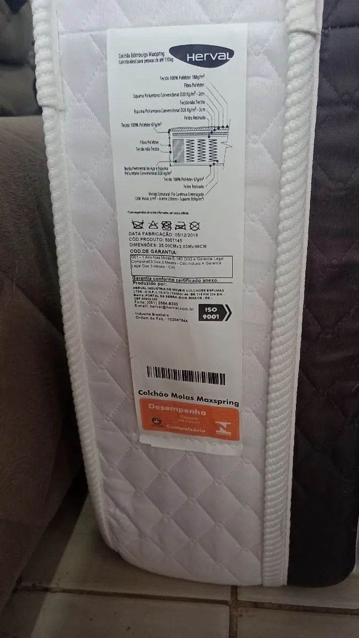 Vendo colchão molas maxspring Herval Edimburgo solteiro - Foto 3