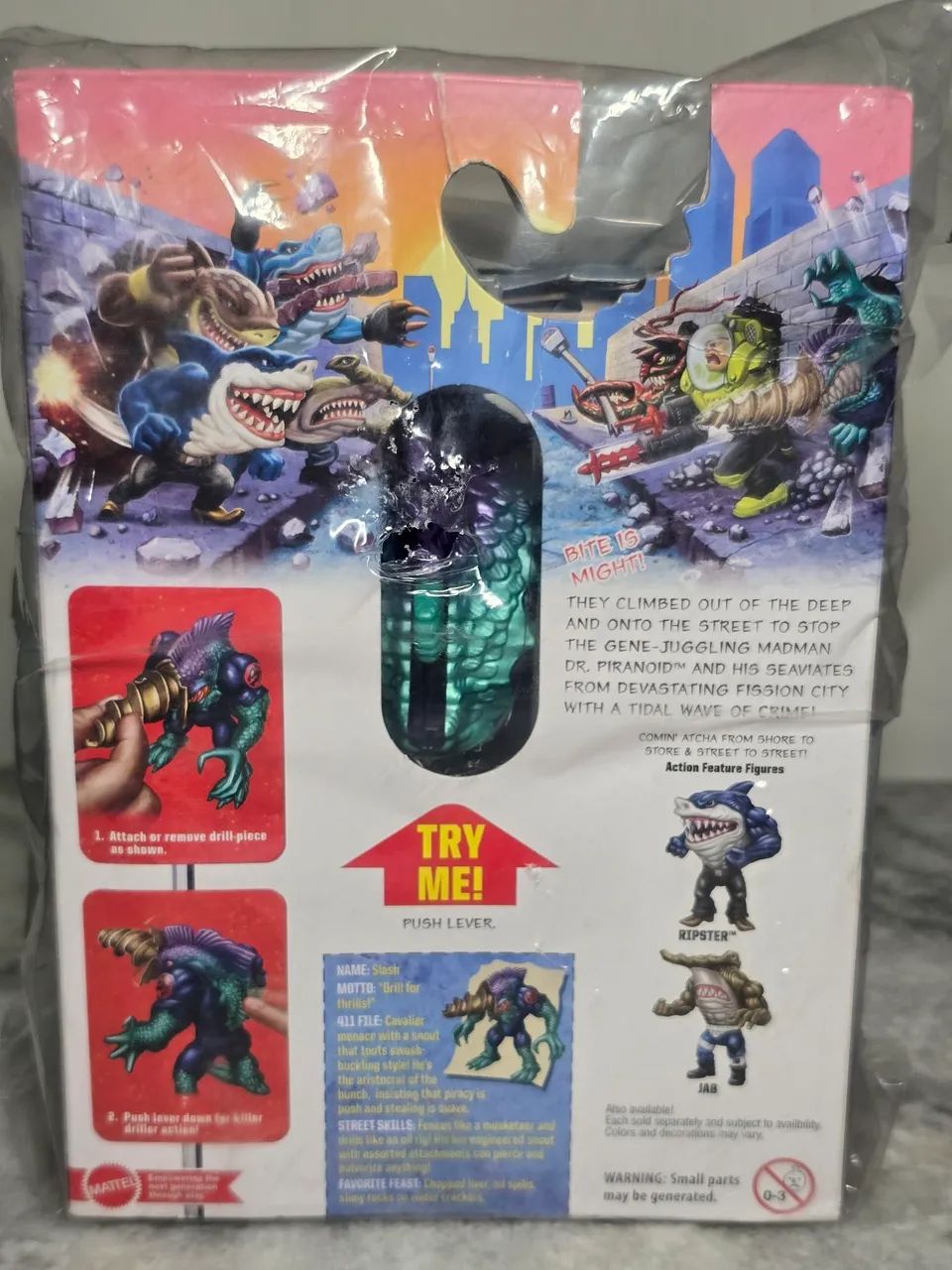 Street Sharks Slash mattel original lacrado - Foto 2