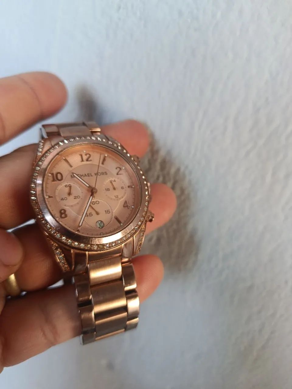 Michael Kors MK5263 Rose Gold Com Cristais Original