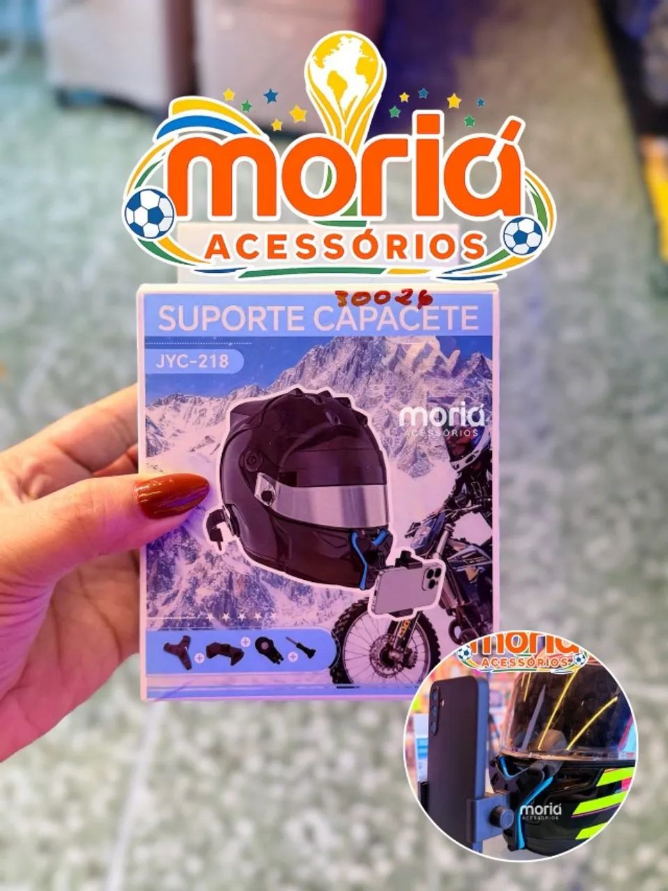 Suporte para Celular em Capacete JYC-218 - Foto 2