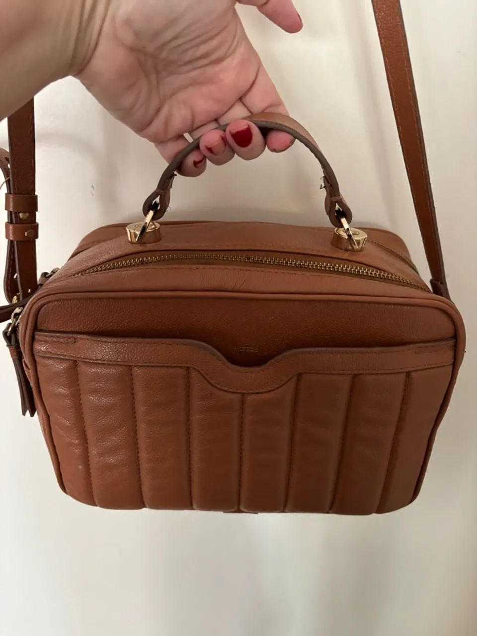 Bolsa em couro, marca Arezzo - Foto 2