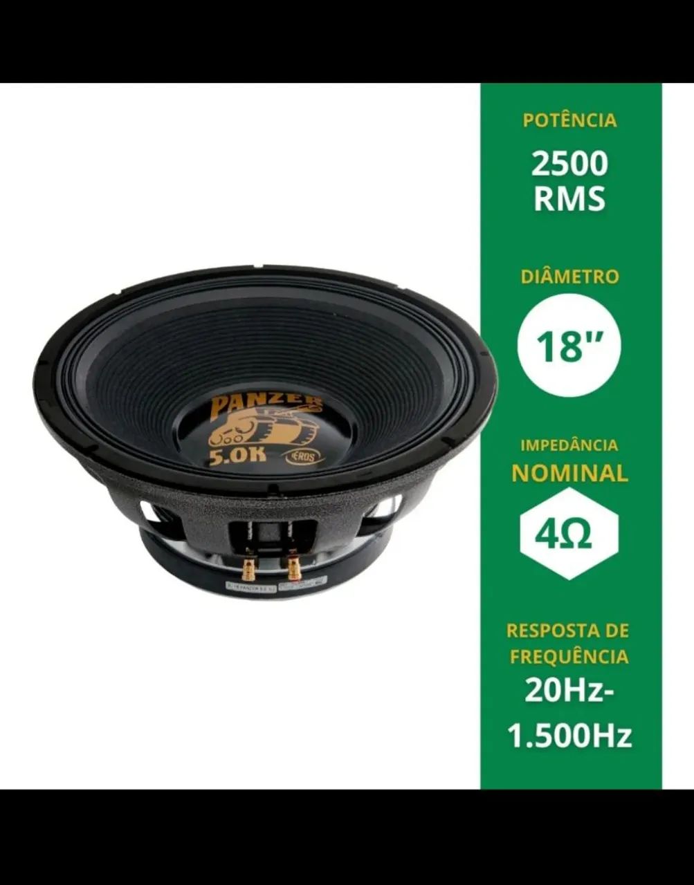 2 ALTO FALANTE WOOFER EROS PANZER 5K 18 POL. 2500W RMS 4 OHMS - Foto 4