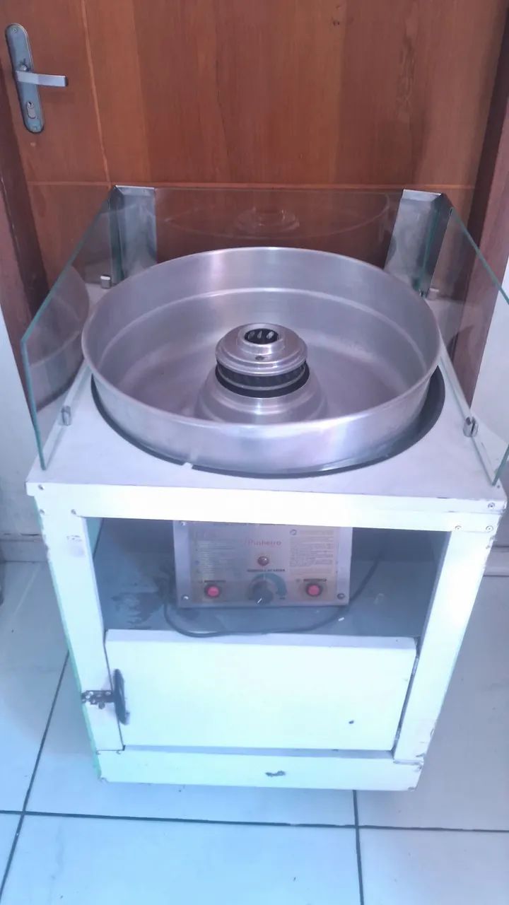 Máquina de algodão doce com carrinho - Foto 2