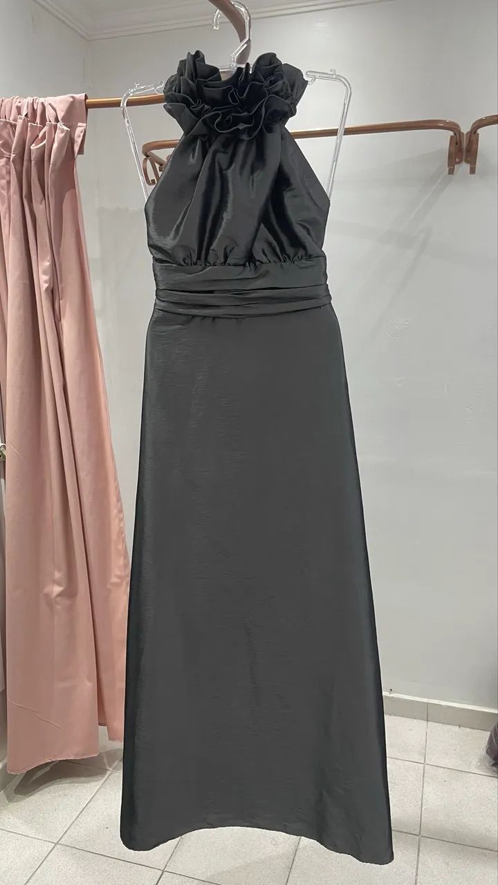 Vestido tafetá prata - Foto 3