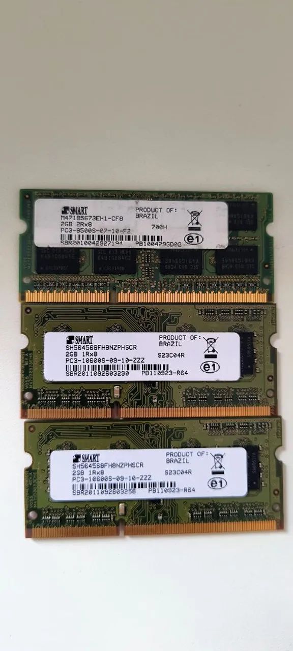Pente de memória Sodimm DDR3 6GB
