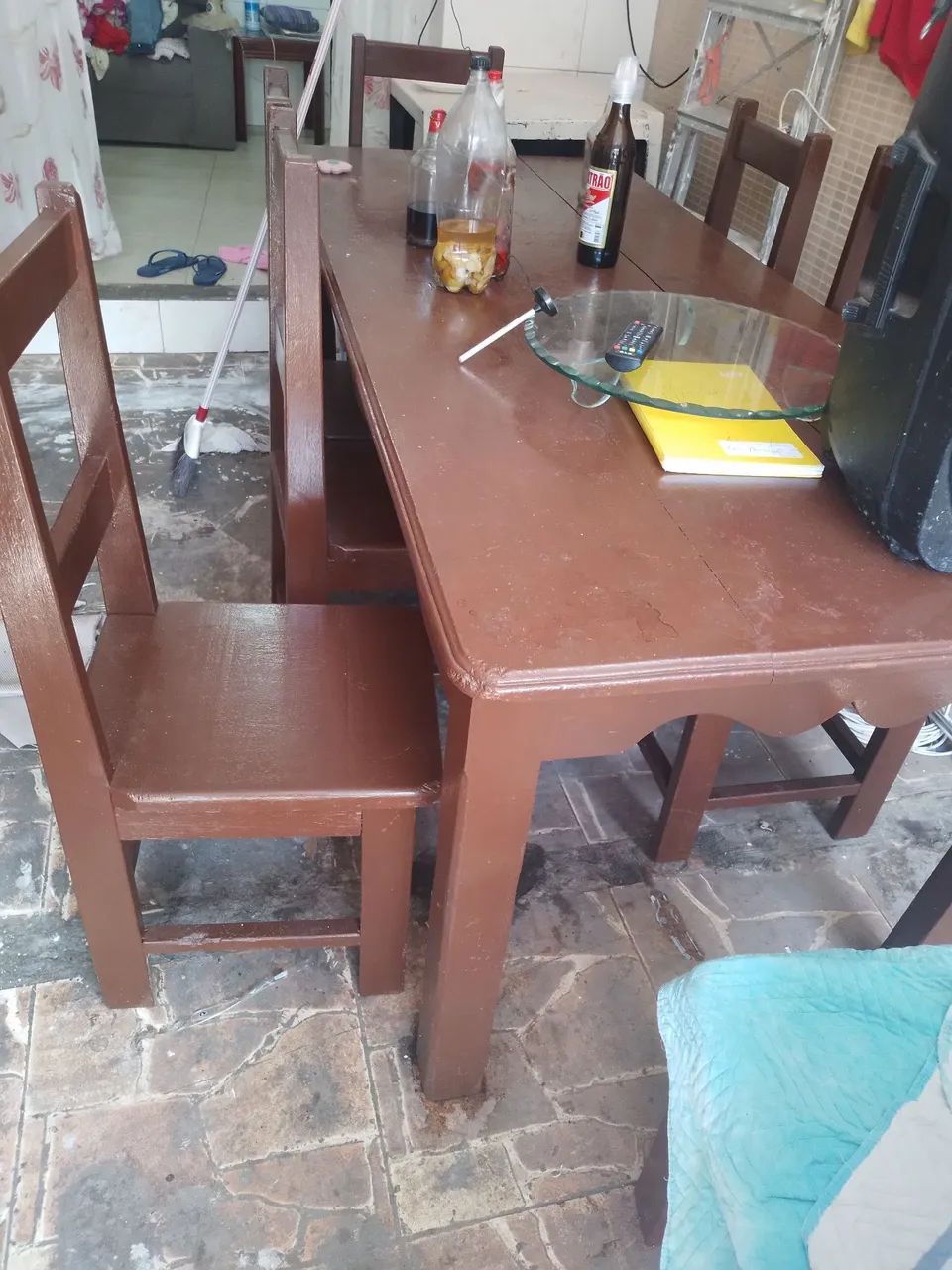 Jogo de mesa de masaranduba com 8 cadeiras  - Foto 2