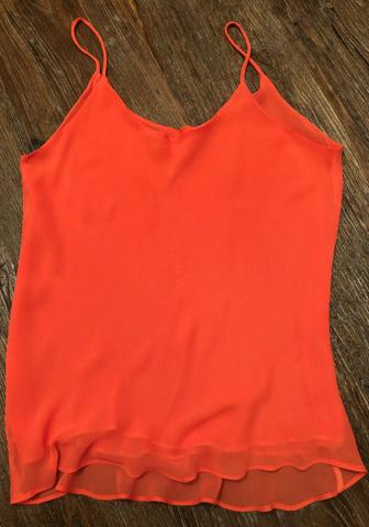 Conjunto regata e cardigan, em crepe cor laranja, tamanho M, ideal para festas - Foto 3