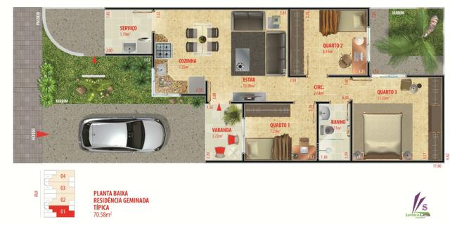 Casa térrea Condomínio Fechado Três Lagoas / MS - 3 quartos (Pronta para Morar)