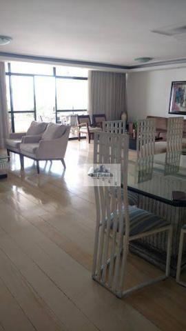 Ótimo apartamento frente mar, muito amplo beirando 280 m2, mobiliado, com sala, sala intim - Foto 16