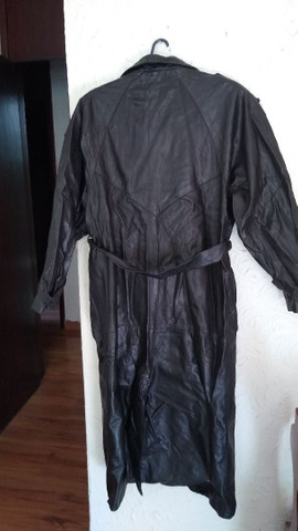 sobretudo couro masculino
