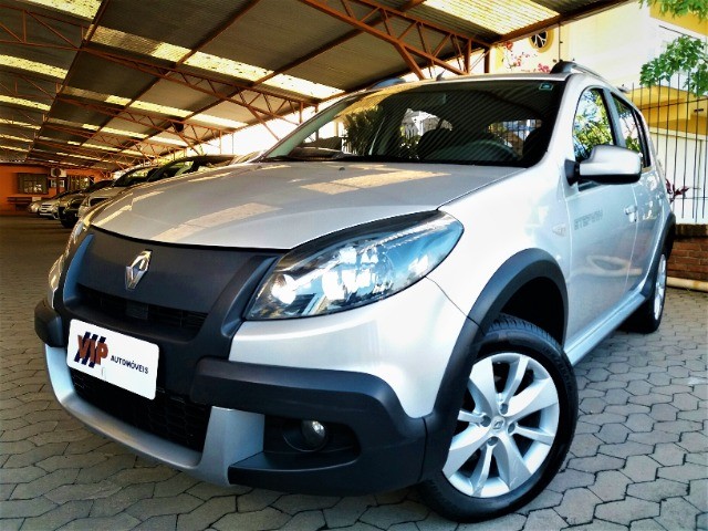 SANDERO STEPWAY 1.6 FLEX 2012 PRATA, COMPLETO, 87.000 KM
