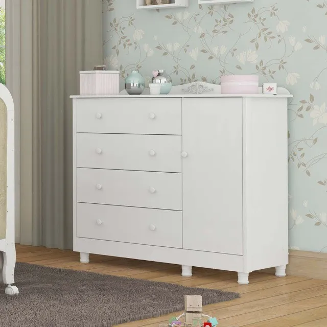 Comoda Infantil Elo Lisa Peroba, 100% MDF - ( Promoção )