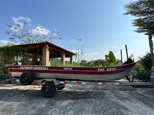 Barco de Aluminio 6 metros com motor 15