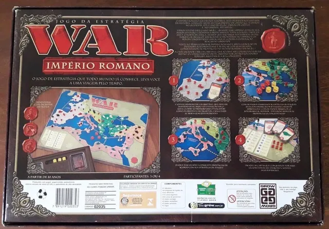 Jogo de Tabuleiro War Edição Especial Com Miniaturas Grow - Jogos