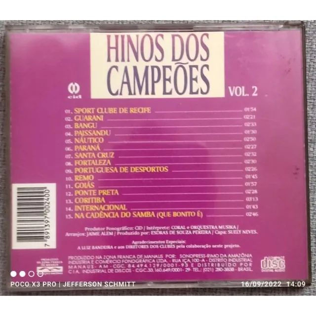 CD Hino dos Campeões Vol. 2 - Foto 3