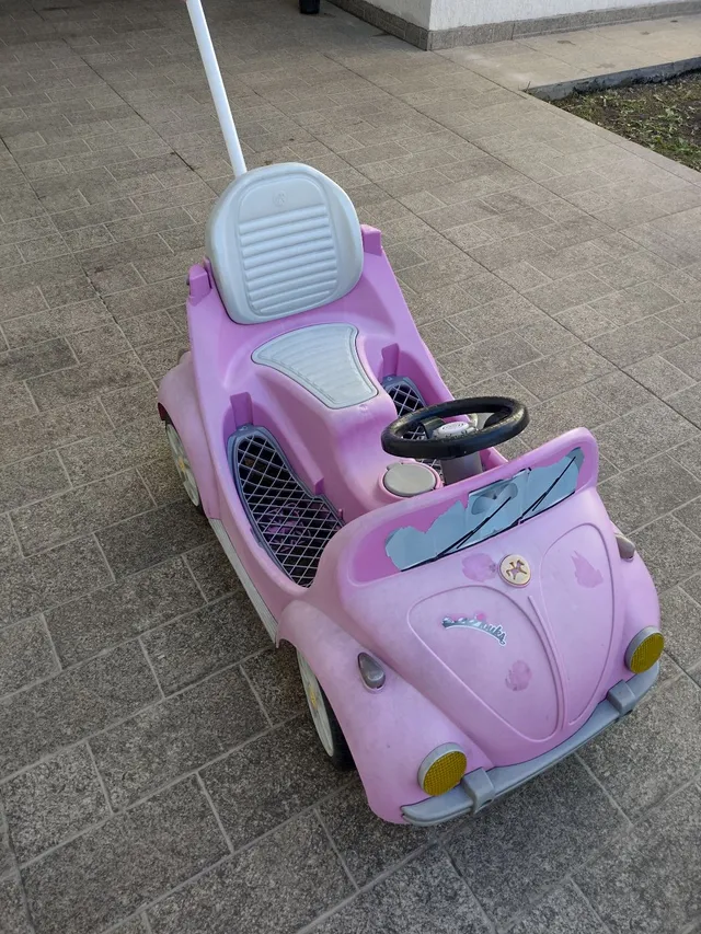 Triciclo Infantil Calesita Moto Uno - 2 em 1 - Pedal e Passeio com Aro -  Rosa L