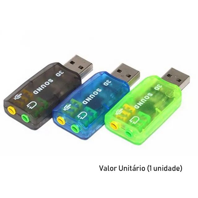 Placa de Som USB 5.1 - Foto 4