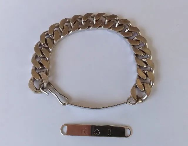 pulseira aço inox estilo jovem guarda usada - Foto 2