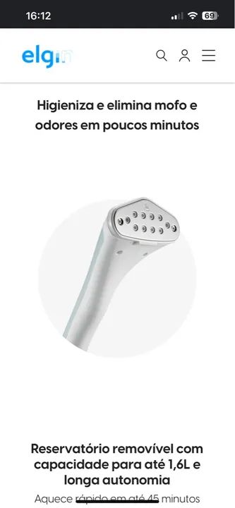 Passador de Roupa a Vapor Elgin