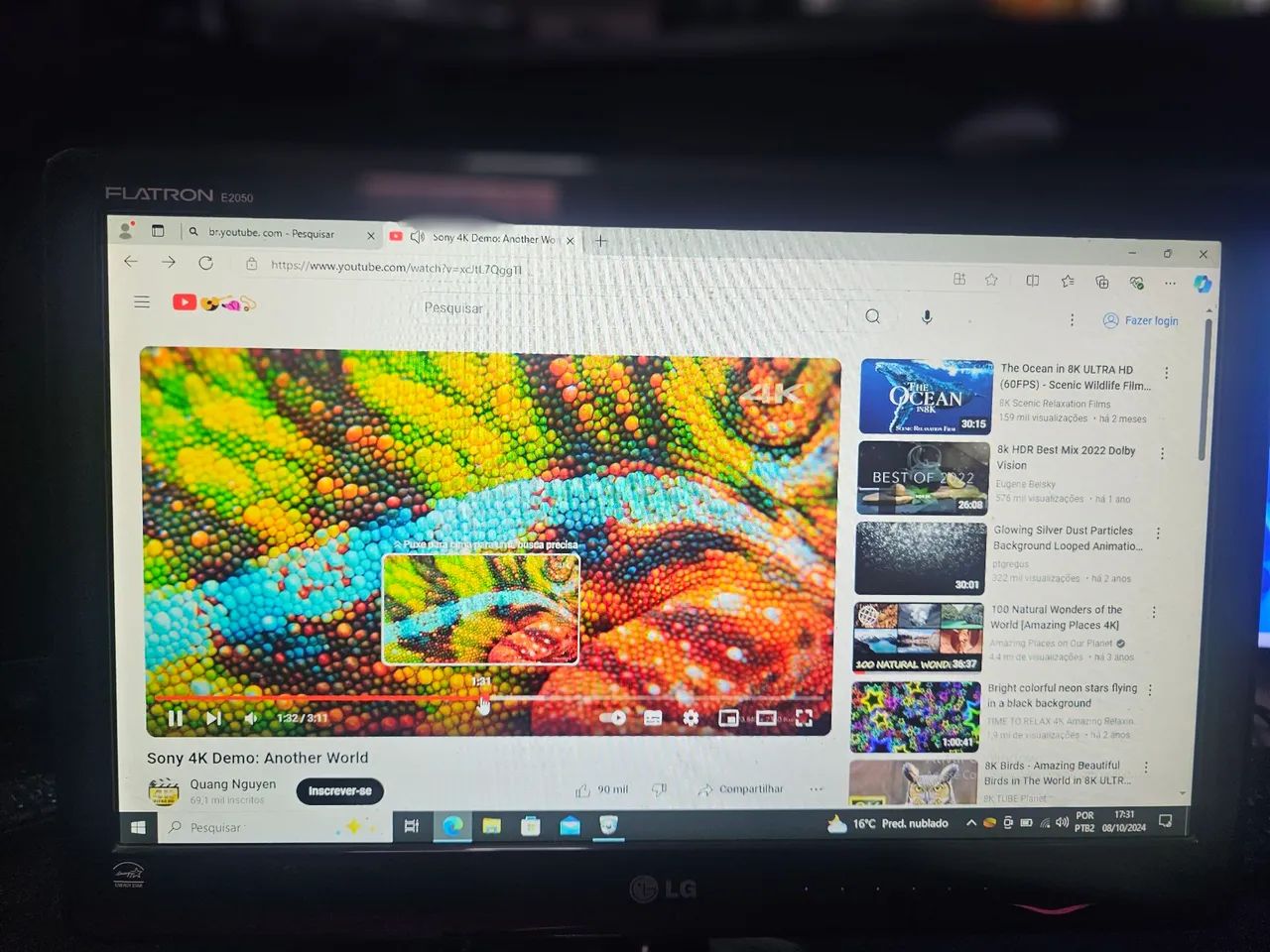 monitor LED 20" LG e2050t o valor é o anunciado sem propostas