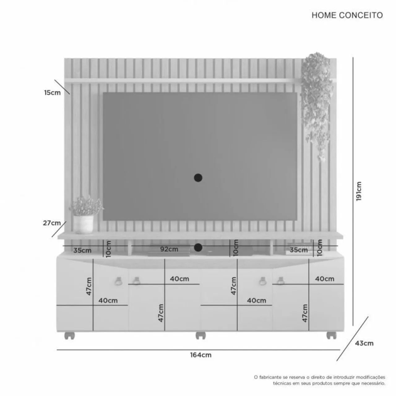 Trabalhamos com móveis em geral! Home para TV até 65" CÓD 03 - Foto 2