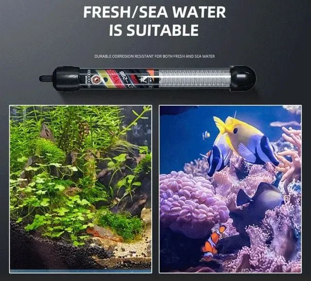 Termostato Aquario  60W Vidro água mar e água doce aquecedor de peixes controle COD-AP176  - Foto 5