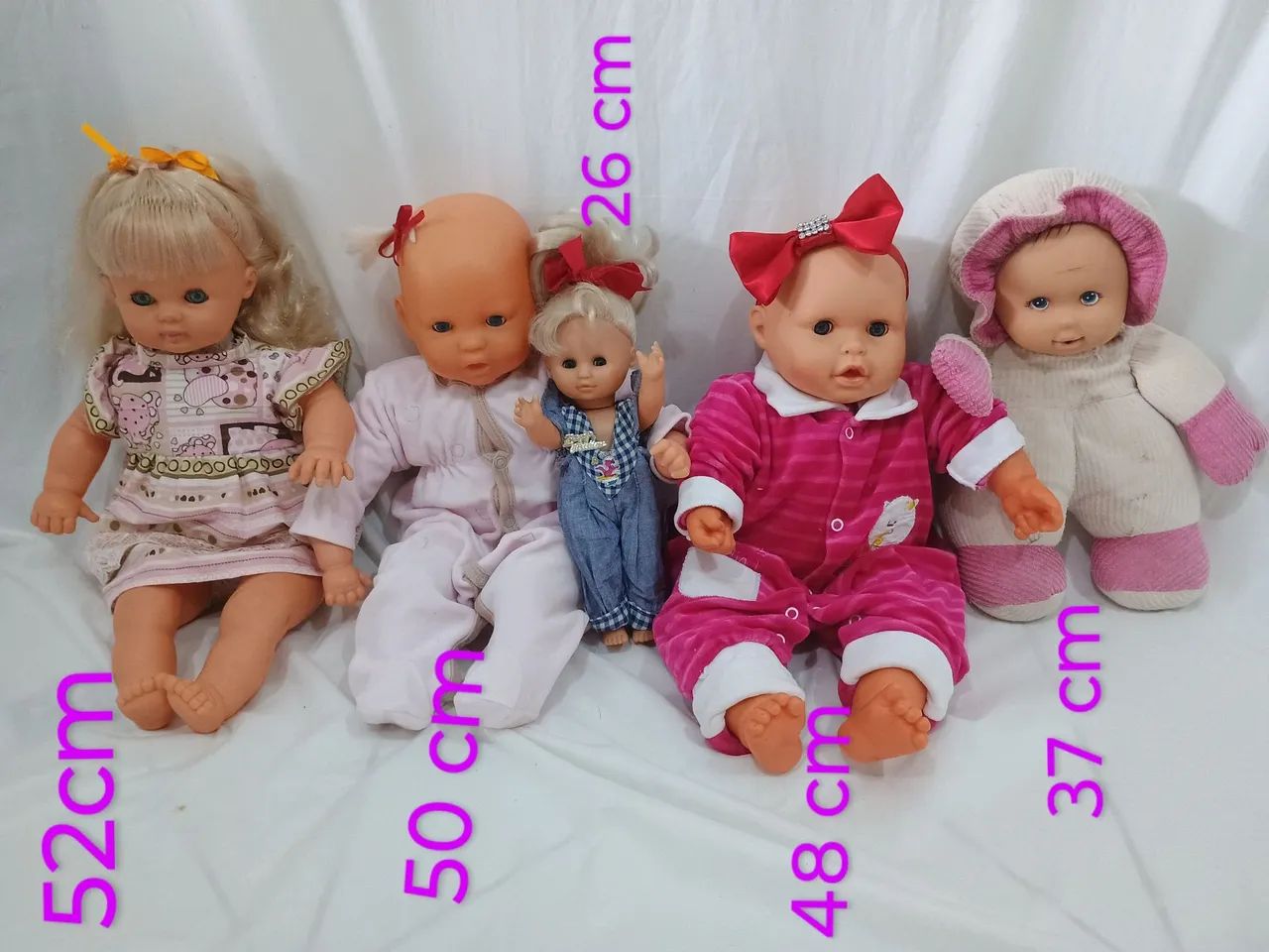 Lote com 5 bonecas antigas 