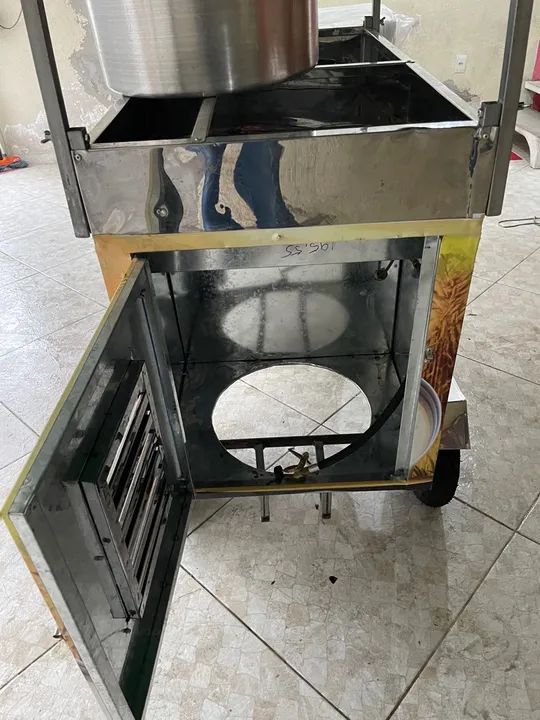 Carrinho de milho + caldeirão de 38ltrs + tenda + 200 potinhos  - Foto 4