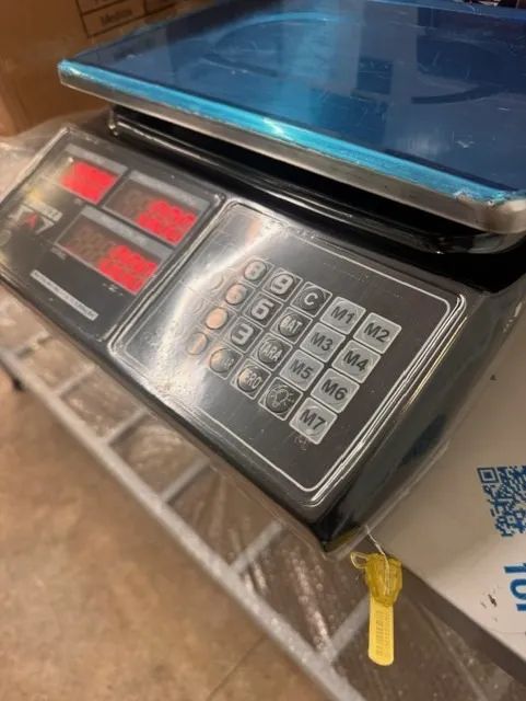 Balança computadora comercial com led e bateria- marca ramuza - 31 kgs - Foto 2