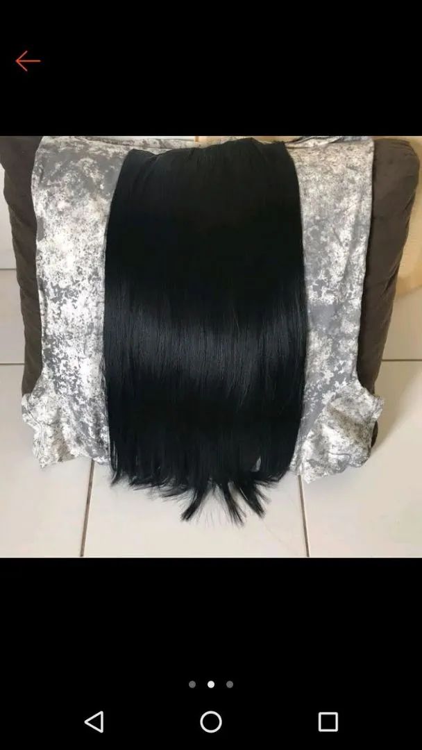 Aplique de cabelo preto liso  - Foto 3