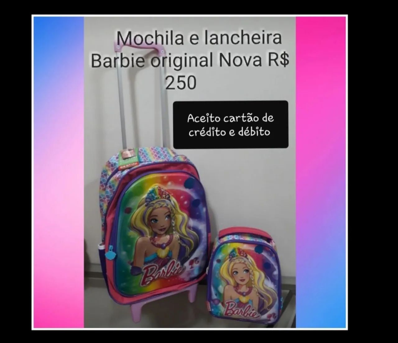 Mochila e Lancheira Barbie Original Nova