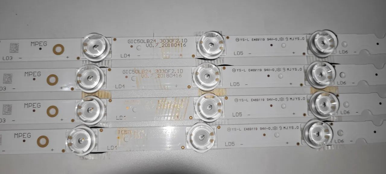 Fita de LED para TV Tcl 50p65us 55p65us 08-l12nwa2-pw200a  - Foto 3