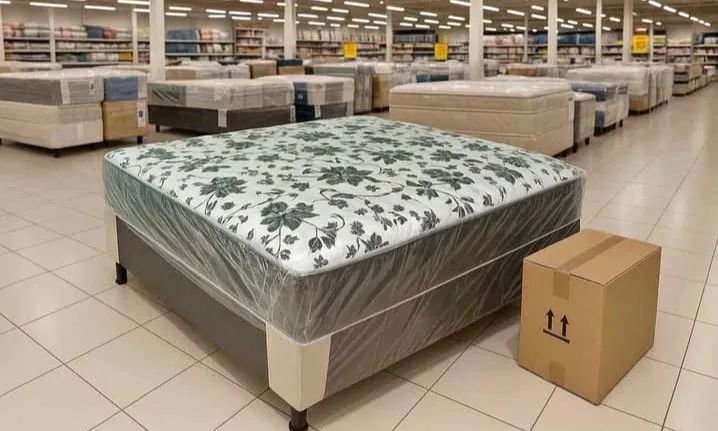 Colchão Box Casal com Design Floral