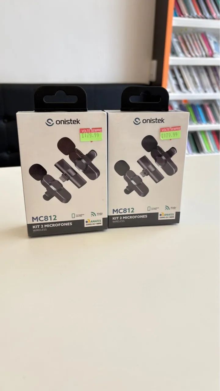Lapela Kit 2 Microfones Onistek para Iphone Qualidade