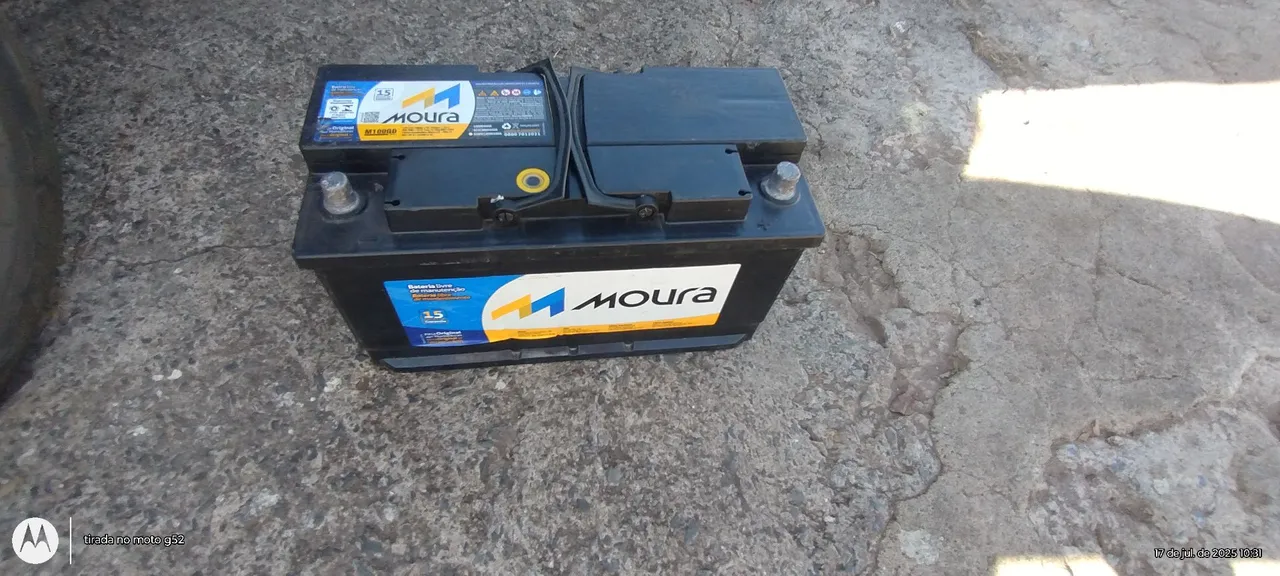Bateria Moura de 100ap cx baixa de seguradora