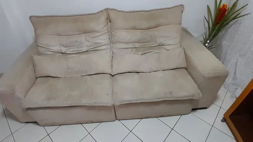 Sofá reclinável e retrátil 4 lugares 2,30m Vila Isabel - Foto 4