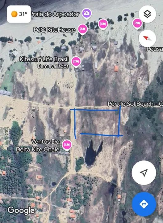 Lote em Tutóia com 1000² na praia de Arpoador, Tutóia - MA. - Foto 3