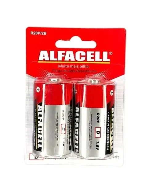 Pilha D Grande Comum Blister C/2 - Alfacell